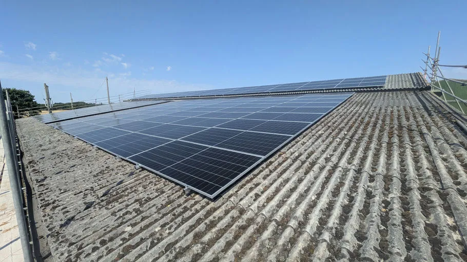 100 kWp of rooftop solar with battery storage for a working farm near Lichfield, Staffordshire - photo 2