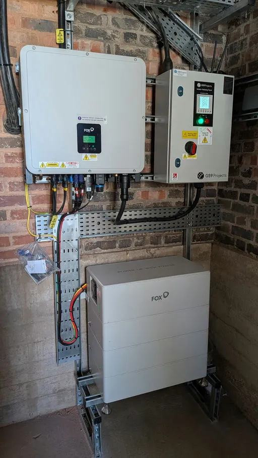 100 kWp of rooftop solar with battery storage for a working farm near Lichfield, Staffordshire - photo 3